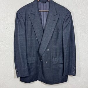 Mark Shale Blazer Sport Coat 42 USA Union Made Hand Tailored Double Breast Wool